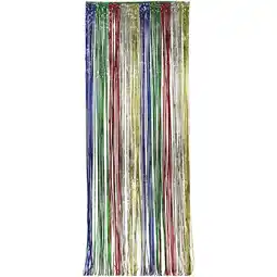 Walmart Multicolor Foil Fringe Door Curtain Hanging Decoration 8' x 3' by Way to Celebrate offer