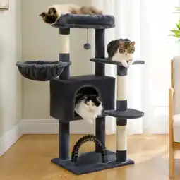 Walmart PAWZ Road 42 Cat Tree Condo With Large Perch Scratching Posts for Indoor Cats, Dark Gray offer