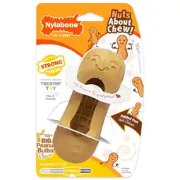 Walmart Nylabone Strong Chew Fillable Peanut Dog Toy Peanut Butter Medium - Up to 35 lbs. (1 Count) offer