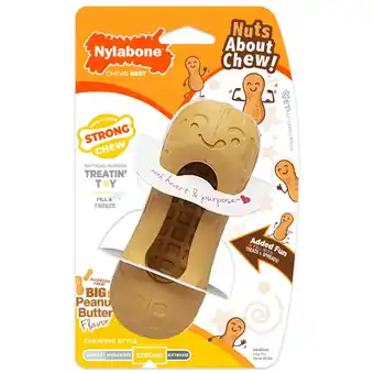 Walmart Nylabone Strong Chew Fillable Peanut Dog Toy Peanut Butter Medium - Up to 35 lbs. (1 Count) offer