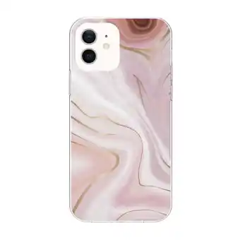 Walmart onn. Fashion Phone Case for iPhone 12 Pro / iPhone 12 - Pink Marble offer