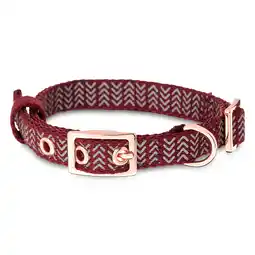 Walmart Vibrant Life Polyester Chevron Adjustable Reflective Collar for Dogs, Maroon, Medium offer