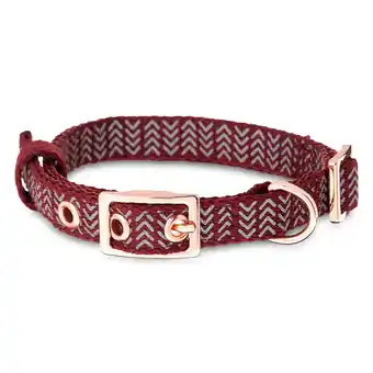 Walmart Vibrant Life Polyester Chevron Adjustable Reflective Collar for Dogs, Maroon, Medium offer