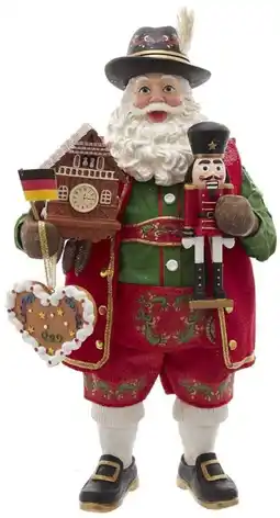 Walmart Kurt Adler 11-Inch Fabrich Musical German Santa offer