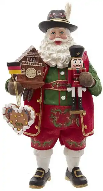 Walmart Kurt Adler 11-Inch Fabrich Musical German Santa offer
