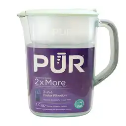 Walmart PUR 7 Cup Pitcher Filtration System, Blue, W 9.6 x H 10.1 x L 4.5, PPT700WAV4 offer