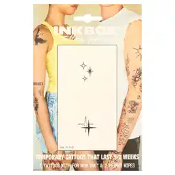 Walmart Inkbox Temporary Tattoos, Stars, Water-Resistant, Perfect for Any Occasion, Black, 2 Pack offer
