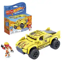 Walmart MEGA Hot Wheels Baja Truck Constrution Building Set Toy Car with 1 Figure (102 Pieces) offer