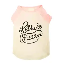 Walmart Vibrant Life Polyester Queen Graphic Dog & Cat T-Shirt, Pink, XXS offer