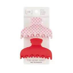 Walmart The Home Edit Claw Clips, Red and Pink Star Print, 2 Ct offer
