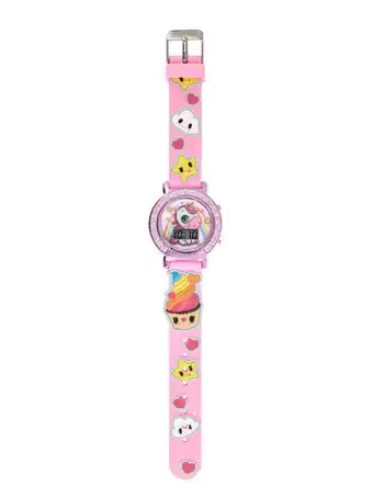Walmart Wonder Nation Girls Round LCD Dial Childrens Unicorn Digital Watch, Pink Multi Color, Silicone Strap offer