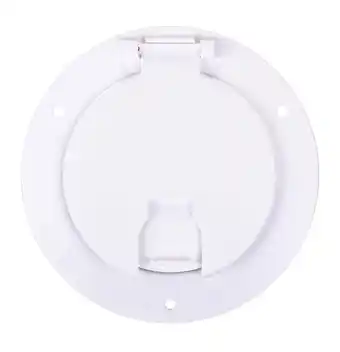 Walmart B&B Molders Rv Camper Deluxe Round Electric Cable Hatch with Back Polar White PN 94329 Thetford offer