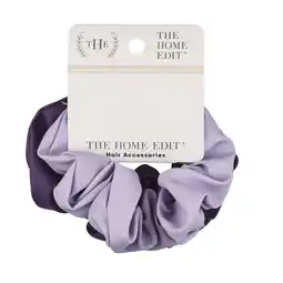 Walmart The Home Edit Scrunchie Hair Ties, Faux Leather Light and Dark Purple, 2 Ct offer