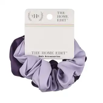 Walmart The Home Edit Scrunchie Hair Ties, Faux Leather Light and Dark Purple, 2 Ct offer