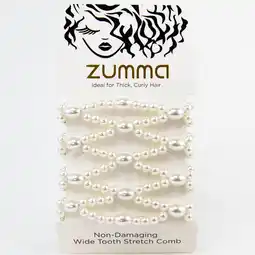 Walmart Zumma 3.5 inch Non-Damaging Stretch Comb for Women, White Pearl offer