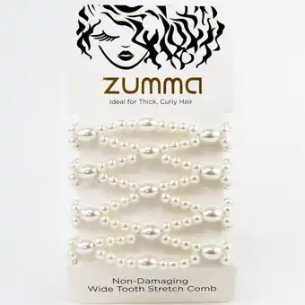 Walmart Zumma 3.5 inch Non-Damaging Stretch Comb for Women, White Pearl offer