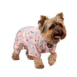Walmart Vibrant Life, Dog and Cat Clothes, Novelty Print Pet Pajama, Pink, S offer
