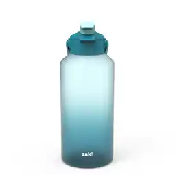 Walmart Zak Designs Soft Paint 64oz Durable Plastic Liberty Duo Water Bottle Hydration Tracker(Ombre Blue) offer