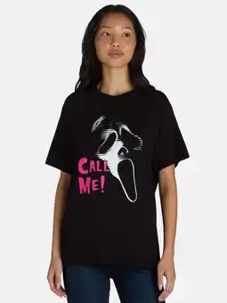 Walmart Ghostface Women's Call Me Graphic Tee with Short Sleeves, Sizes XXS-XXL offer