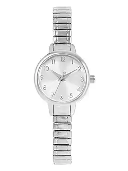 Walmart Time and Tru Women's Adult Square Silver Analogue Watch with Expansion Bracelet offer