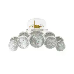 Walmart Packed Party Disco Party Silver Glitter Jumbo Hair Claw Clip offer