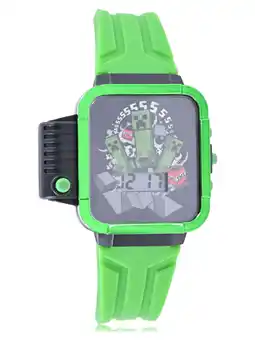 Walmart Minecraft Childrens Unisex Watch in One Size Color Green Silicone Strap (MIN4167WM) offer