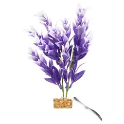 Walmart GloFish Plant Aquarium Décor, Purple and White Medium, Fluorescent Under Blue LED Light offer