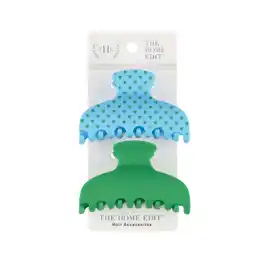 Walmart The Home Edit Claw Clips, Green and Blue Heart Print, 2 Ct offer