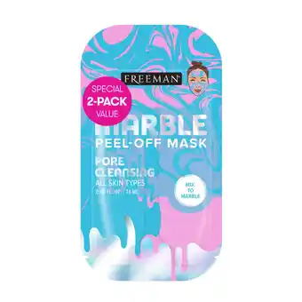 Walmart Freeman Dual Marble Pore Cleansing Clay Wash-off Facial Mask, for Dry Skin, 2 Sachets offer