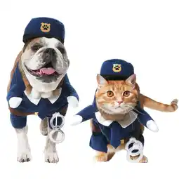 Walmart Vibrant Life Halloween Dog Costume and Cat Costume: Police Officer, Size Small offer