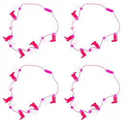 Walmart Light Up Flashing Diamond Boots Necklace, 4 Pack offer