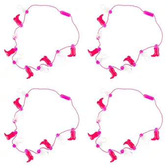Walmart Light Up Flashing Diamond Boots Necklace, 4 Pack offer