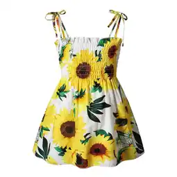 Walmart Baby Girl Dresses Sunflower Floral Beach Clothes Toddler Girls ,Size 1 Years-2 Years offer