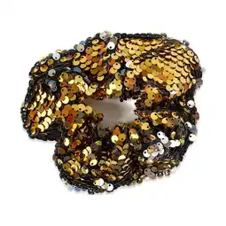 Walmart Packed Party Sparkle Time Gold and Silver Sequined Jumbo Hair Scrunchie, Ponytail Holder offer