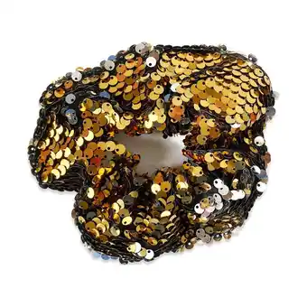 Walmart Packed Party Sparkle Time Gold and Silver Sequined Jumbo Hair Scrunchie, Ponytail Holder offer