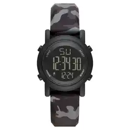 Walmart George Men's Digital Watch: Gunmetal Case, Negative Display, Black Grey Camo Stap (FMDOGE030) offer
