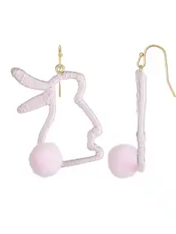 Walmart Way to Celebrate Easter Bunny Pom Earring, 1 Piece offer