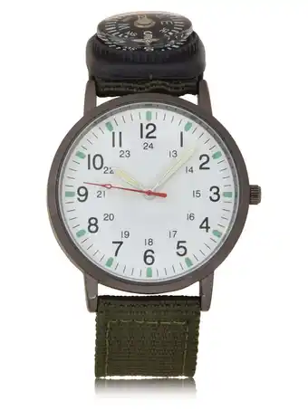 Walmart George Analog Unisex Watch in Green with Nylon Strap and Compass (4183Wmm) offer