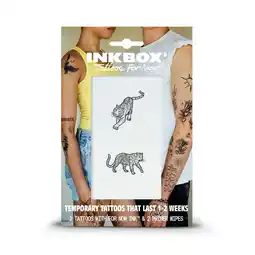Walmart Inkbox Temporary Tattoos, Tiger Leopard, Water-Resistant, Perfect for Any Occasion, Black, 2 Pack offer