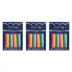 Walmart Packed Party Rainbow Party Pins - 3 Pack, 72- Multi-color Bobby Pins offer
