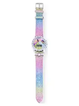 Walmart Disney Princess Flashing Unisex Child LCD Watch with Pink Stone (PN4432WM) offer