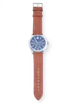 Walmart George Adult Male Analog Watch with Silver Dial in Brown Strap and (42032Wmm) offer