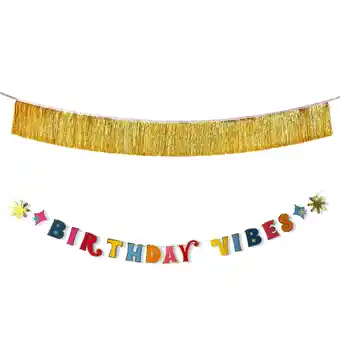 Walmart Packed Party Tinsel Birthday Banner Bundle offer