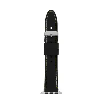 Walmart Interchangeable Black and Lime Green Textured Silicone Watch Band (FMDBA043) 38/40mm offer