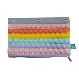 Walmart Pen+Gear Bubble Popper Binder Pouch, Rainbow Bubble Model,Assembled Product Length 10 offer