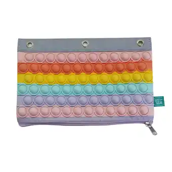 Walmart Pen+Gear Bubble Popper Binder Pouch, Rainbow Bubble Model,Assembled Product Length 10 offer