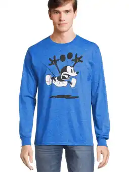 Walmart Disney Mickey Mouse Men’s and Big Men’s Long Sleeve Graphic Tee Shirt, Sizes S-3XL offer