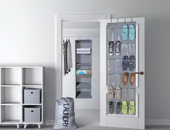 Walmart Mainstays 5pcs Closet Set Organizer, Soft Silver offer