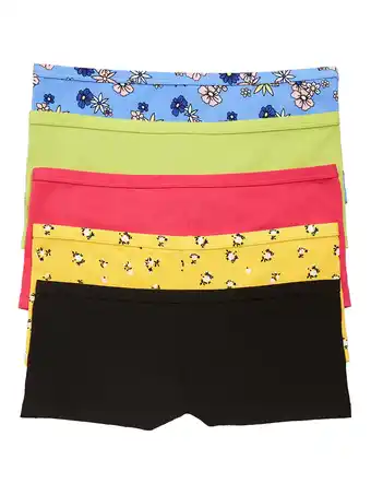 Walmart No Boundaries Women's Cotton Jersey Cheeky Panties, 5-Pack offer