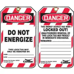 Walmart Condor Lockout Tag,3-1/4 in.Wx5-3/4in.H,PK100 48RU21 offer